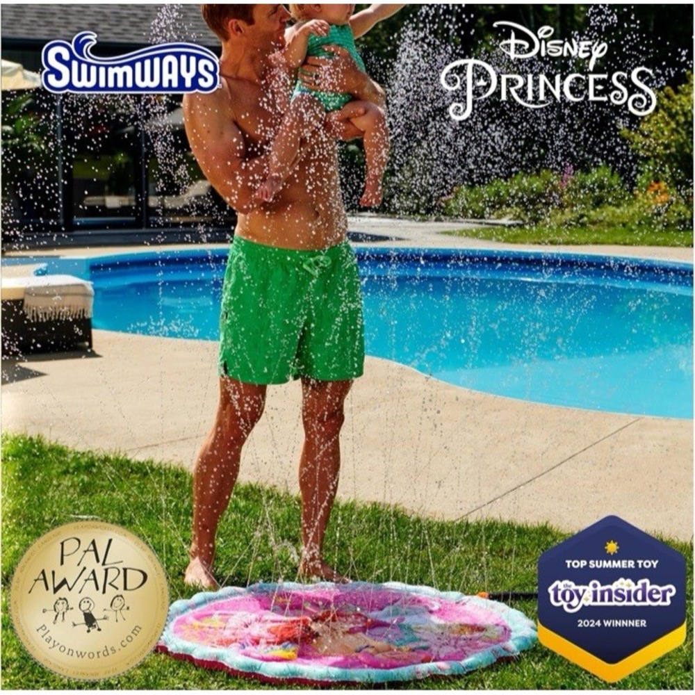 SwimWays Disney Princess Ariel Outdoor Splash Mat Water Sprinkler Age 1+ - Picture 3 of 6